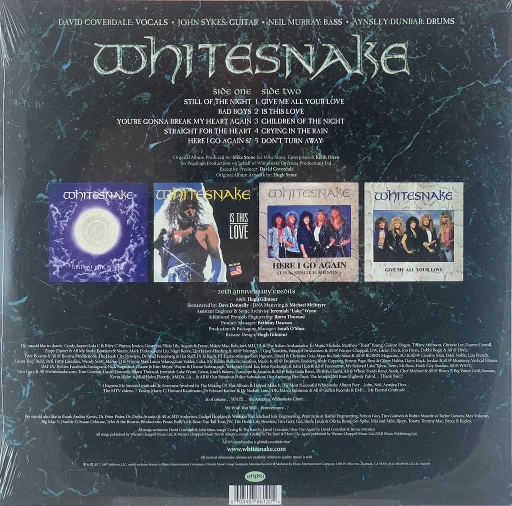 Whitesnake - 1987 [30th Anniversary Edition] (LP Picture Disc Novo